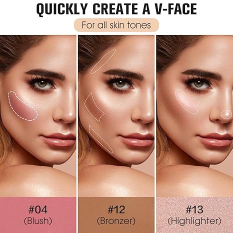 16 Colors Contour Palette Make up - Blush Highlighters Bronzer Powder All in one Makeup Palettes Contour Kit - Face Cosmetics Gifts for Women Beauty for Festivals